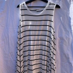 Acemi white black stripes shirt